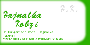 hajnalka kobzi business card